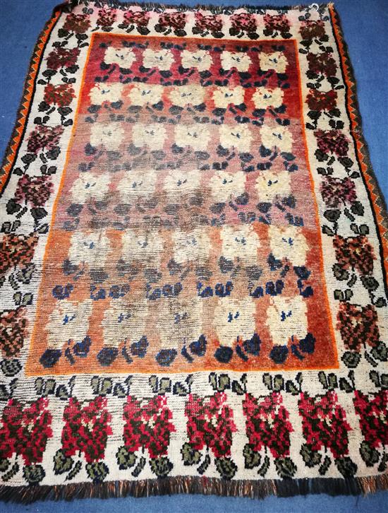 A Turkish floral rug 180 x 120cm